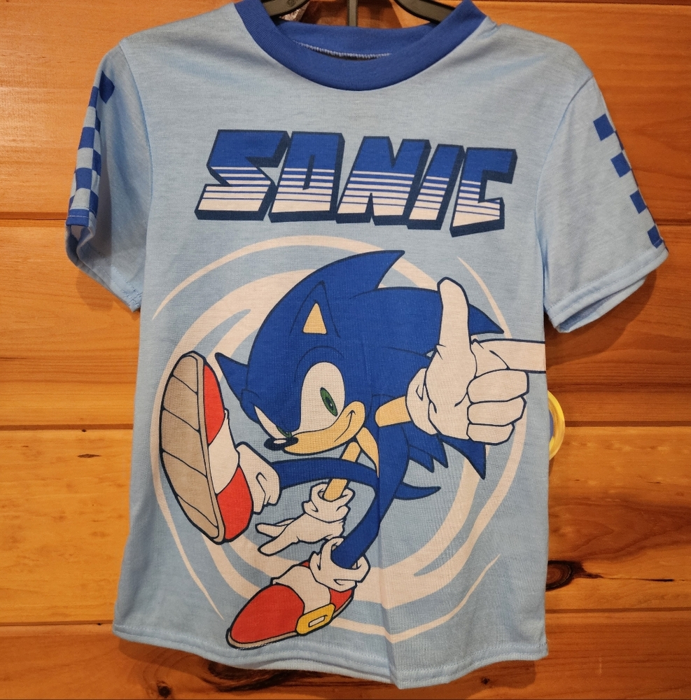 Sonic Kids Pajama Two Piece Set. Size 8